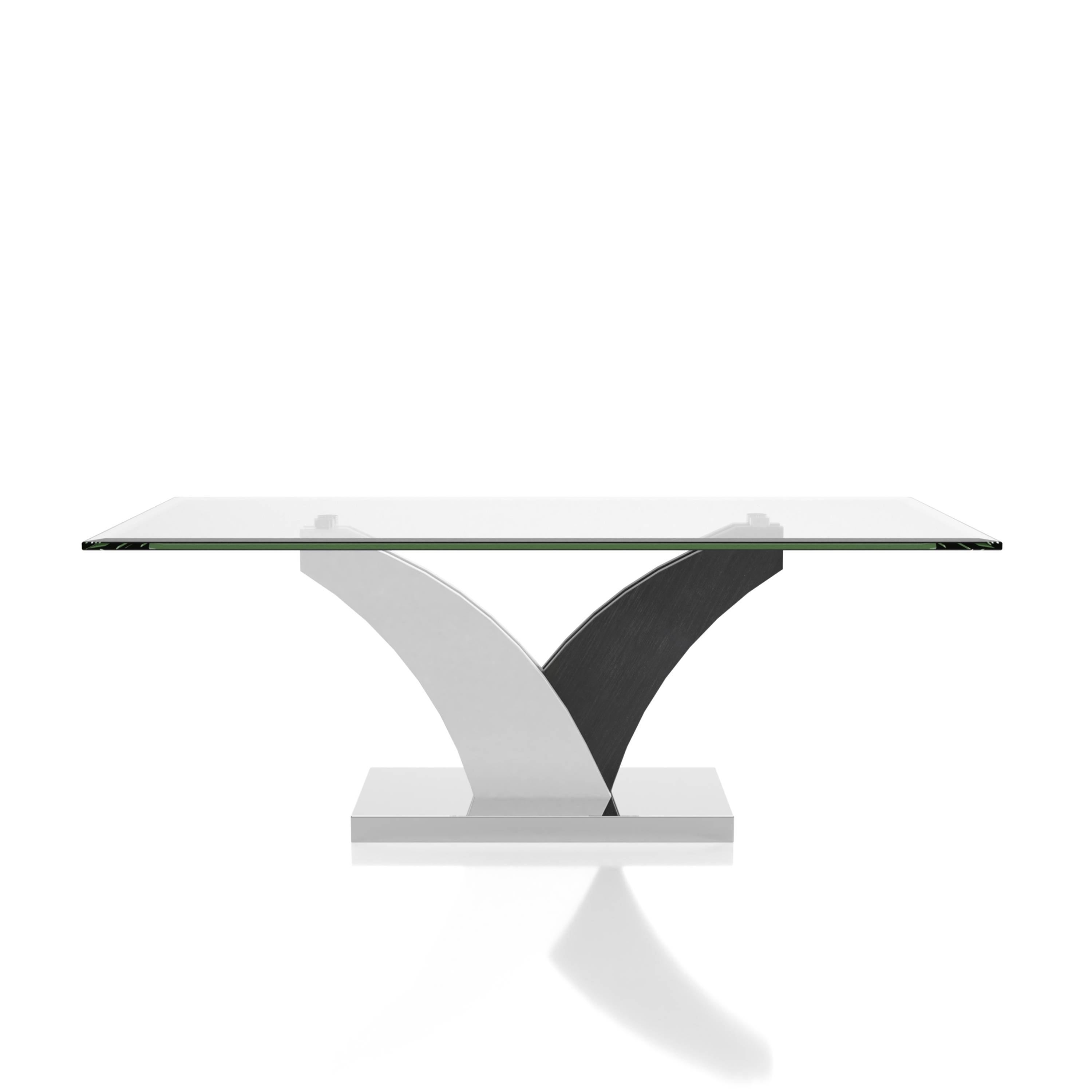 Acarra Contemporary Glass Top Coffee Table